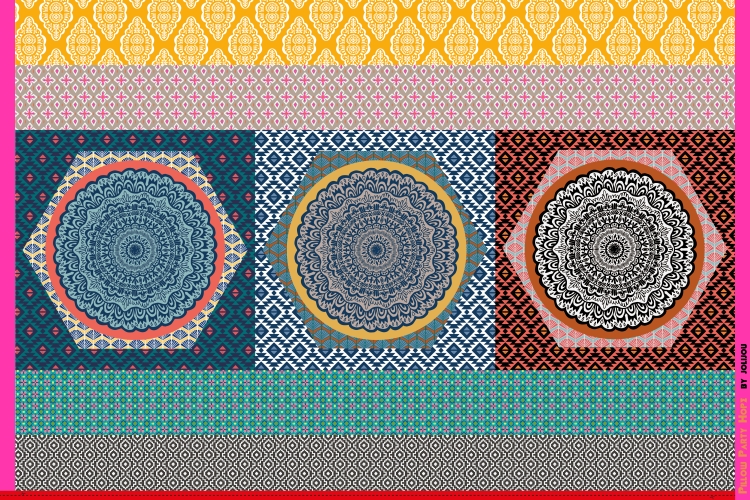 Preview: Canvas Swafing -  Pillow Party 2023 - Bunt/Mint - by Jolijou - Panel